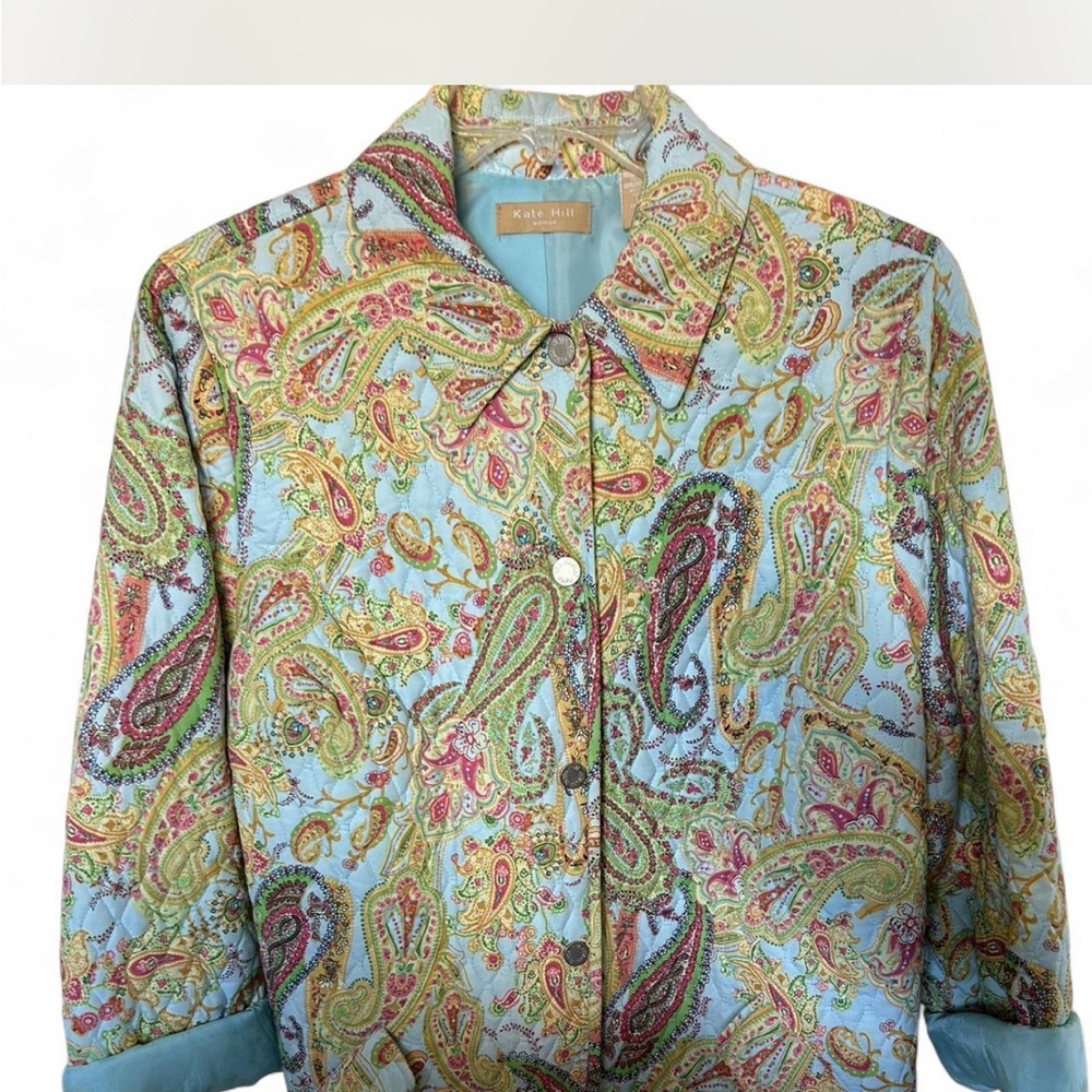 Kate Hill quilted Paisley jacket size 18